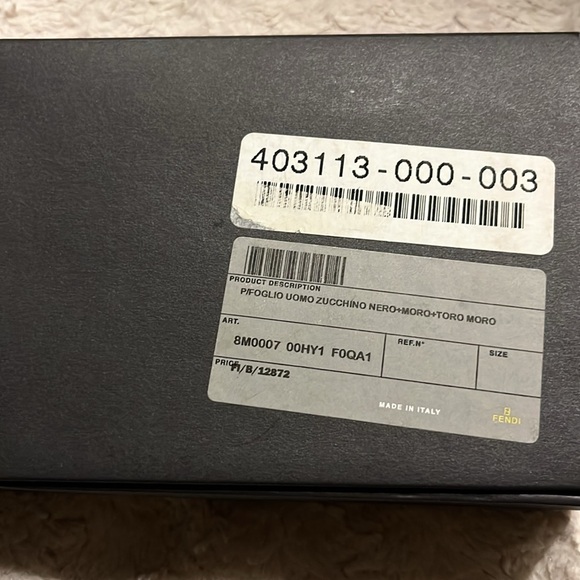 Fendi Mens Bifold Wallet, New with tissue paper tag and box. - Picture 13 of 13